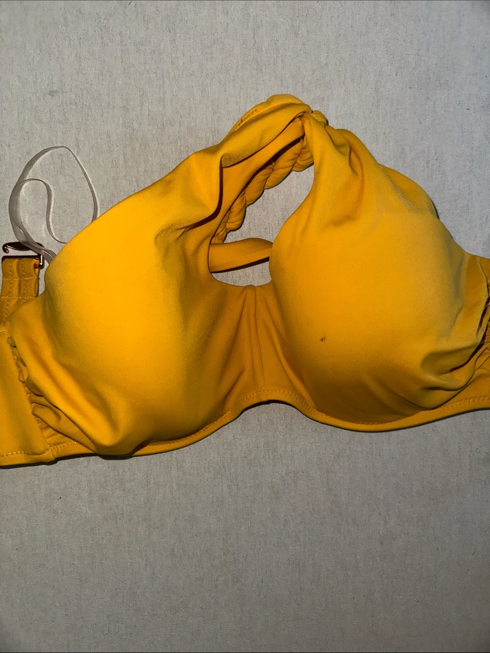 Womens Size 34C  Gold Halter Bikini Top Shade & Shore